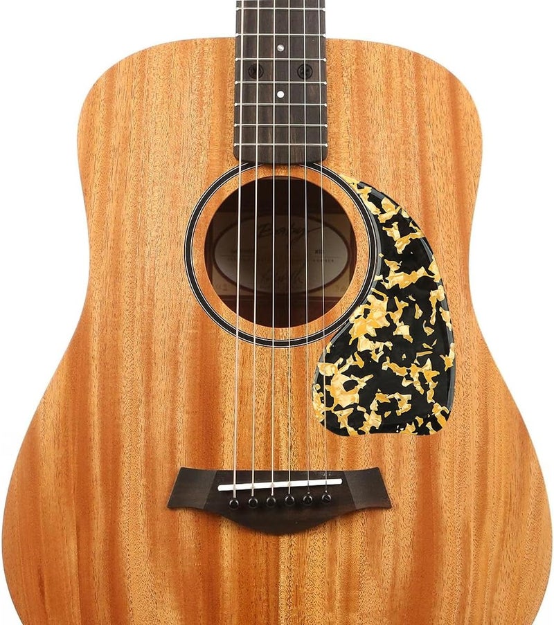 Domofa Acoustic Guitar Pickguard Thick Pick Guard Self Adhesive for J45 Acoustic Guitar Replacement Parts (Yellow/Black Spots) - Image 2